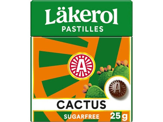 Läckerol Sugarfree Cactus pastilles 25 grams Norwegian Foodstore