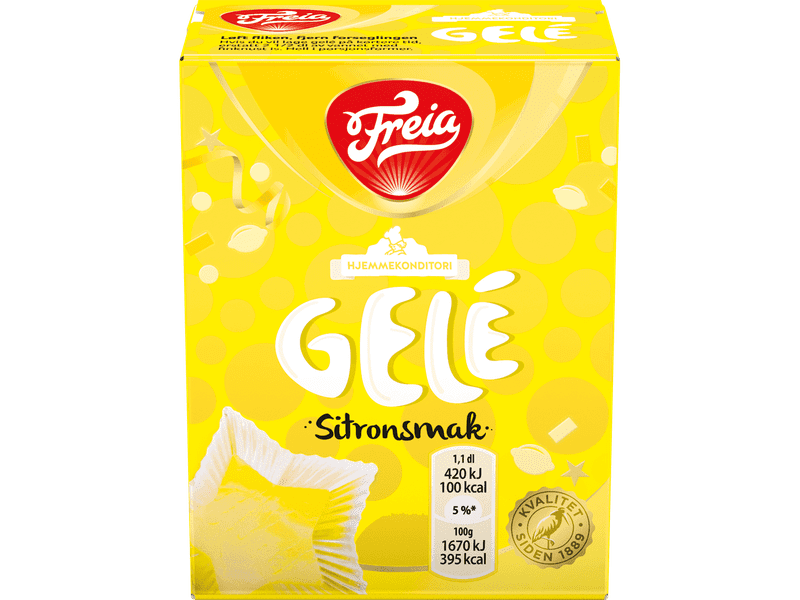 Freia Lemon Jelly powder (Sitron Gele pulver) 125 gram Norwegian Foodstore