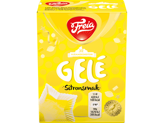 Freia Lemon Jelly powder (Sitron Gele pulver) 125 gram Norwegian Foodstore