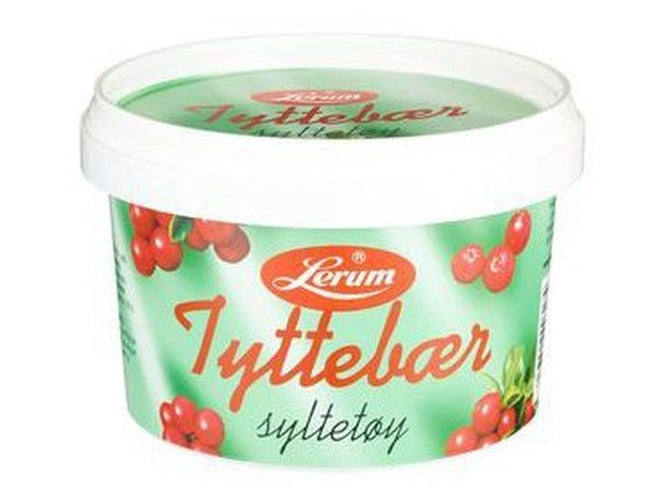 Lerum Lingonberry jam 600 grams (Tyttebær syltetøy) Norwegian Foodstore