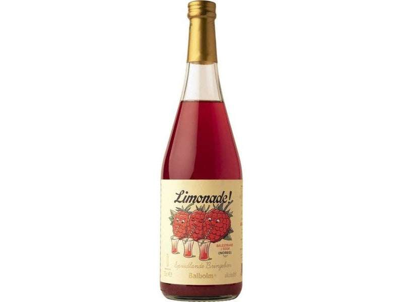 Balholm Raspberries w/Currants limonade Non alcoholic (Bringebær m/Rips) 0,75 liter Norwegian Foodstore