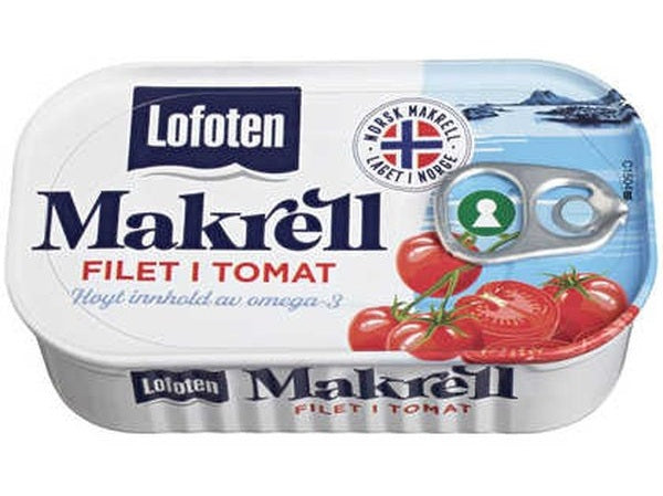 Lofoten Mackerel in tomato sauce (Makrell i tomat) 110 grams Norwegian Foodstore