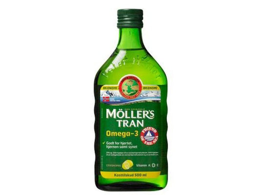 Møllers cod liver oil lemon flavour 500ml (Tran sitronsmak) Norwegian Foodstore