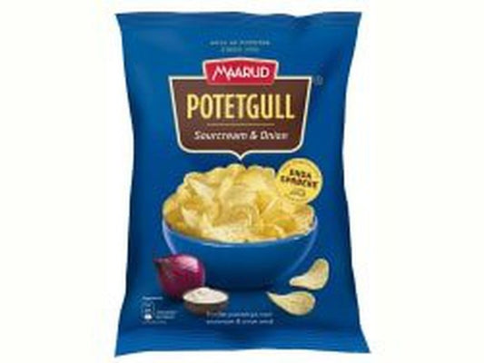 Maarud potatochips sourcream & onion 200 grams Norwegian Foodstore