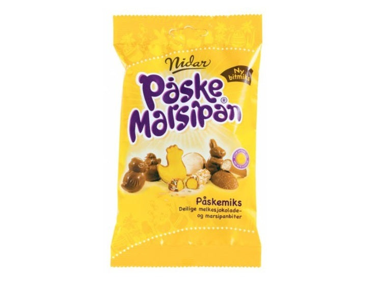 Nidar Easter Marzipan and Milkchocolate Mix (Påskemarsipan Mix) 138 grams Norwegian Foodstore