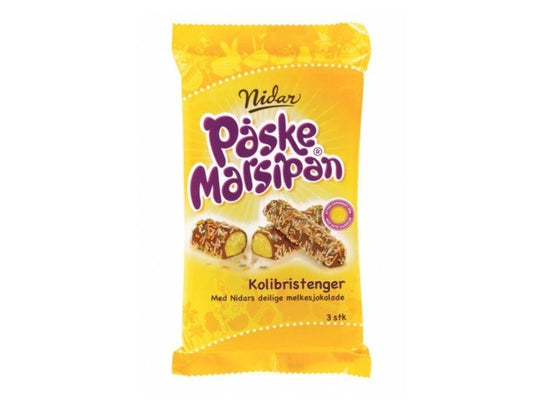 Nidar Marzipan Easter Logs (Kolibristenger) 150 grams Norwegian Foodstore
