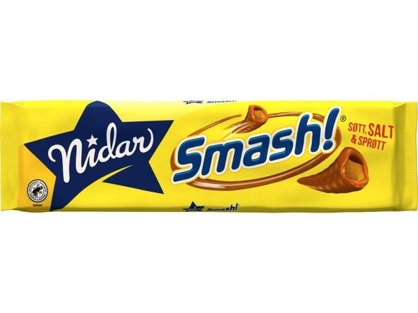 Nidar Smash large chocolate bar 160 gram Norwegian Foodstore