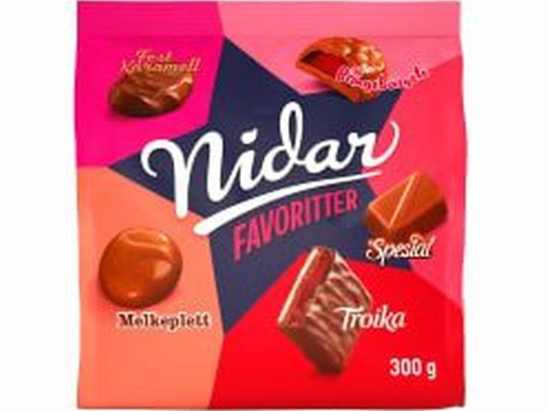 Nidar favourites Troika mixed candy 300 gram (Favoritter Troika) Norwegian Foodstore