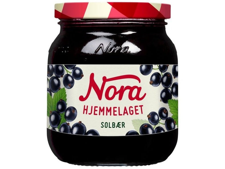 Nora Black Currant Jam 400 grams (Solbær syltetøy) Norwegian Foodstore