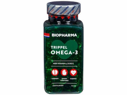 Biopharma Tripple Omega-3 - 144 capsules Norwegian Foodstore