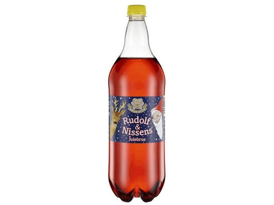 Oscar Sylte Christmas Soda (Rudolf og Nissen Julebrus) 1.5 liter Norwegian Foodstore