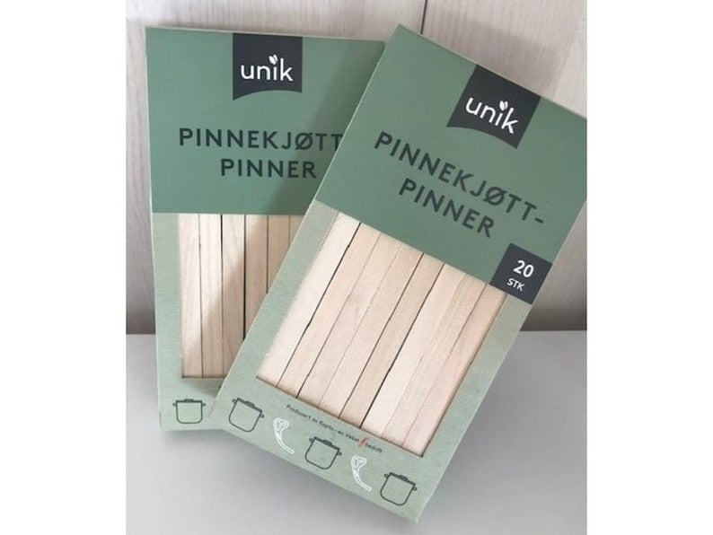 Pinnekjøtt birch sticks (Bjørkepinner / Pinnekjøttpinner) 20 pcs Norwegian Foodstore