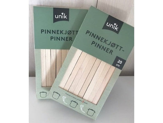 Pinnekjøtt birch sticks (Bjørkepinner / Pinnekjøttpinner) 20 pcs Norwegian Foodstore
