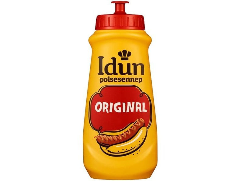 Idun sausage mustard 490 grams (Pølsesennep) Norwegian Foodstore