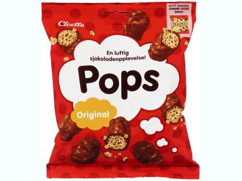 Cloetta Pops original chocolate snacks 210 grams Norwegian Foodstore