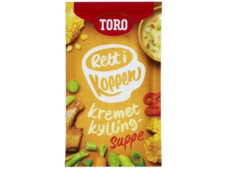 Toro Kyllingsuppe Kremet 24 grams  Rett i Koppen (instant soup) Norwegian Foodstore