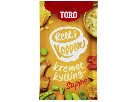Toro Kyllingsuppe Kremet 24 grams  Rett i Koppen (instant soup) Norwegian Foodstore