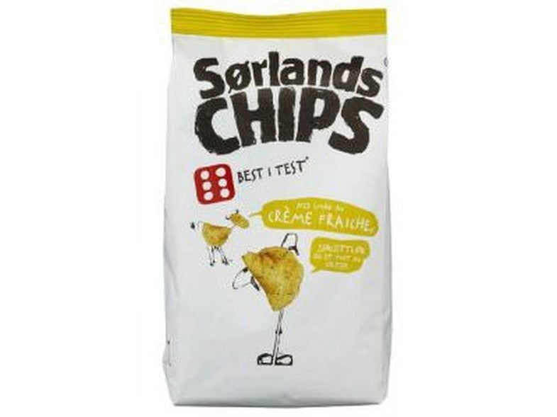 Sørlandschips potatochips creme fraiche 200 gram Norwegian Foodstore