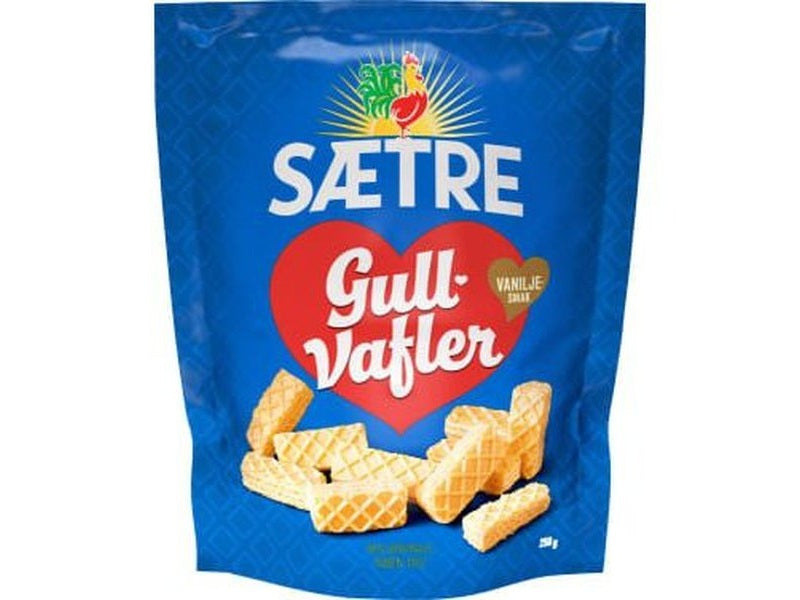 Sætre Gold Wafers (Gull vaffler) 250 grams Norwegian Foodstore