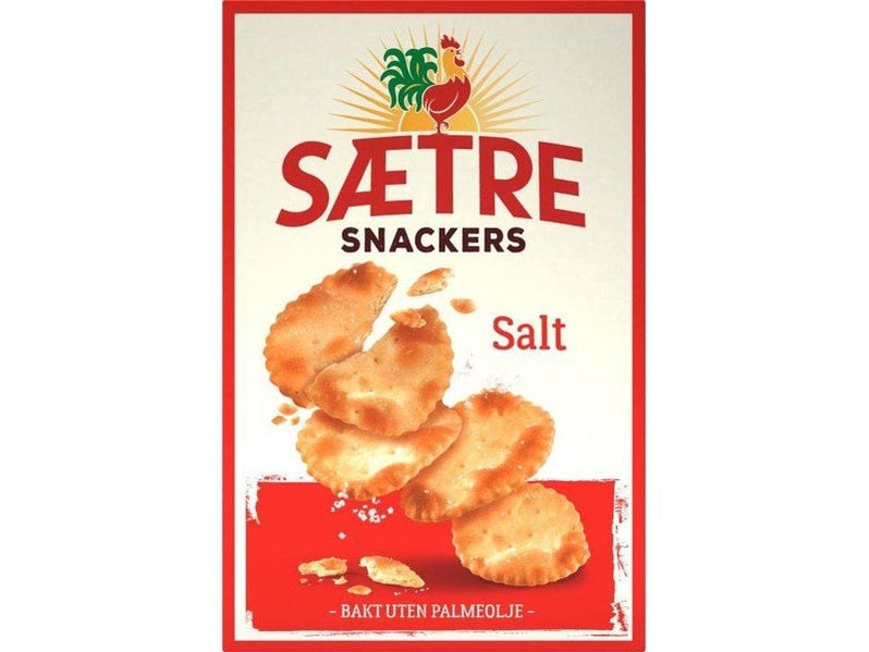 Sætre Snackers salt crackers (Kjeks) 120 grams Norwegian Foodstore