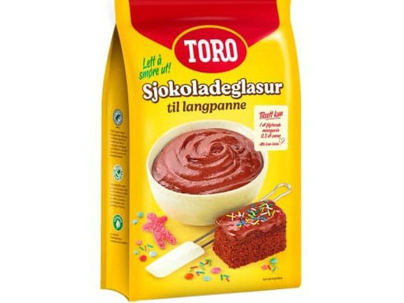 Toro Langpanne chocolate icing mix 350 grams (Glasur) Norwegian Foodstore