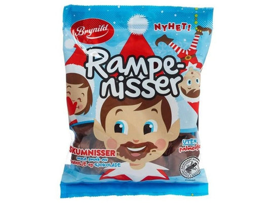 Brynild Elf on the Shelf Chocolate covered Foam (rampe nisser) 140 grams Norwegian Foodstore