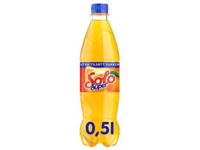 Solo Super soda (no added sugar) 0,5 Liter Norwegian Foodstore
