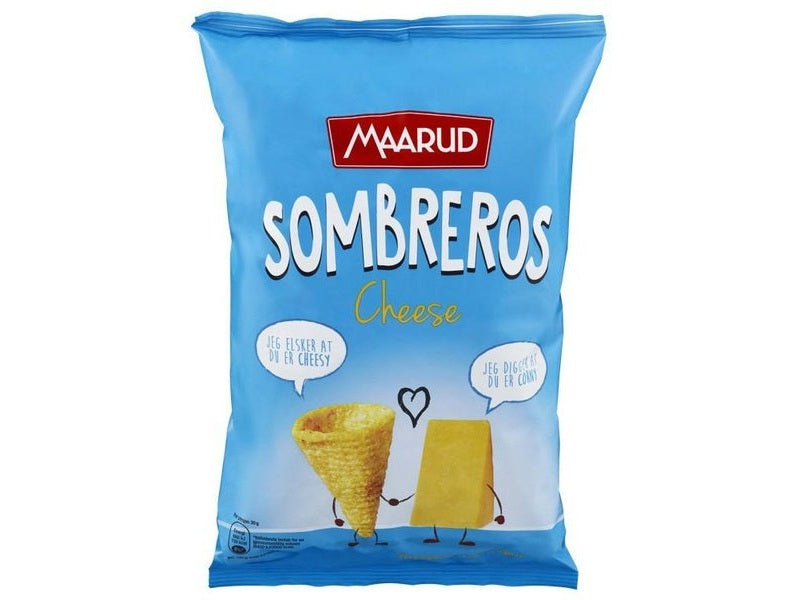 Maarud Sombreros mild cheese snacks 110 grams Norwegian Foodstore