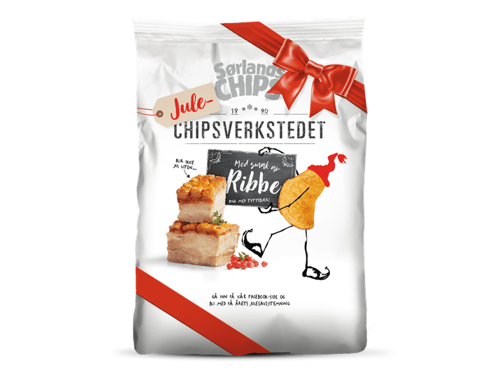 Sørlandschips Chipsverkstedet Ribbe Limited Edition Christmas Flavor 150 grams Norwegian Foodstore