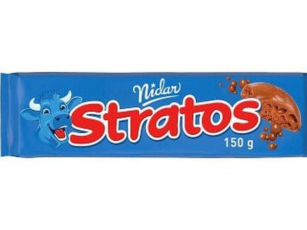 Stratos milk chocolate with air bubbles 150 gram Norwegian Foodstore
