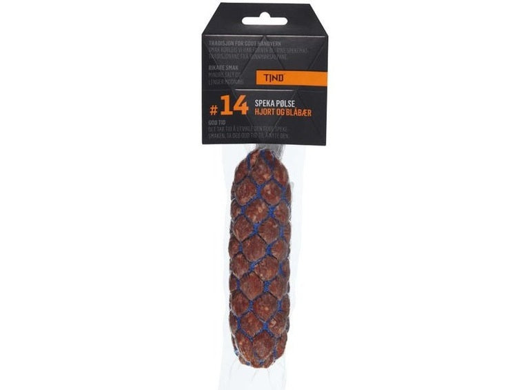 Tind cured sausage Deer & blueberry (Speket hjort og blåbær) 220 grams Norwegian Foodstore