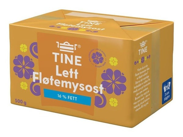 Tine Brown low-fat fløtemys cheese 500 gram (Brunost) Norwegian Foodstore