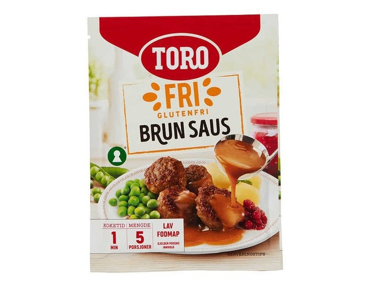 Toro Glutenfree brown gravy (Glutenfri brun saus) 32 grams Norwegian Foodstore