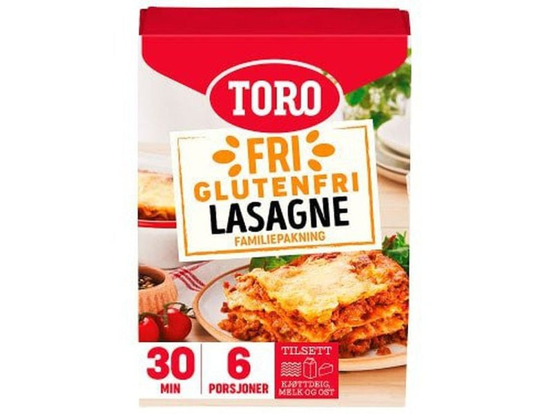 Toro Glutenfree Lasagna 300 grams Family size (Glutenfri lasagne) Norwegian Foodstore