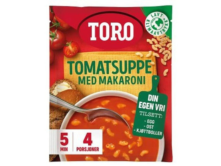 Toro tomatosoup with macaroni 119 grams (Tomatsuppe med makaroni) Norwegian Foodstore