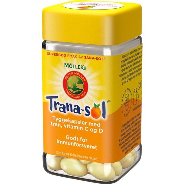 Møllers Tranasol chewable capsules 80 capsules – Norwegian Foodstore