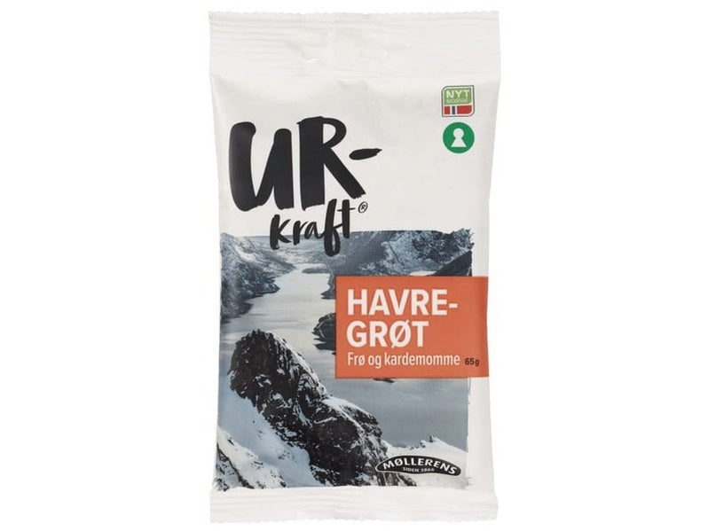 Urkraft Oatmeal linseeds&cardamom 65 grams (Havregrøt) Norwegian Foodstore