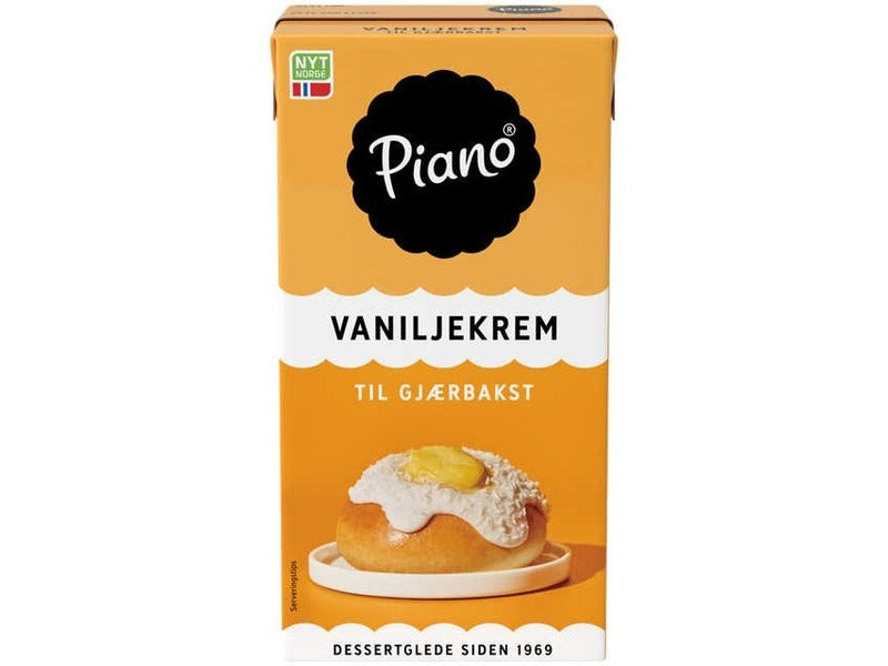 Piano Vanilla Curd for Baking 500ml (vaniljekrem for baking) Norwegian Foodstore