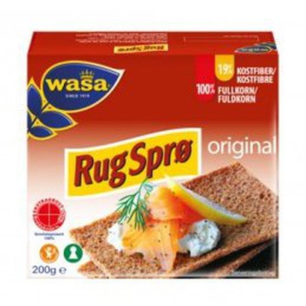 Rugsprø Crispbread 200 gram (Knekkebrød) Norwegian Foodstore