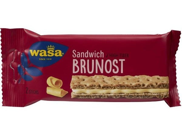 Wasa Sandwitch Brunost (2 piece) 36 grams Norwegian Foodstore