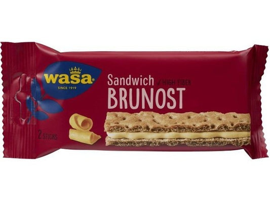 Wasa Sandwitch Brunost (2 piece) 36 grams Norwegian Foodstore