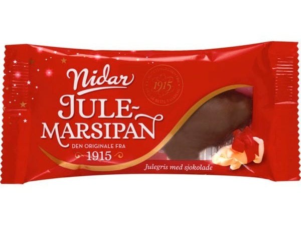 Nidar Marzipan pig chocolate 65 grams (Marsipangris sjokolade) Norwegian Foodstore