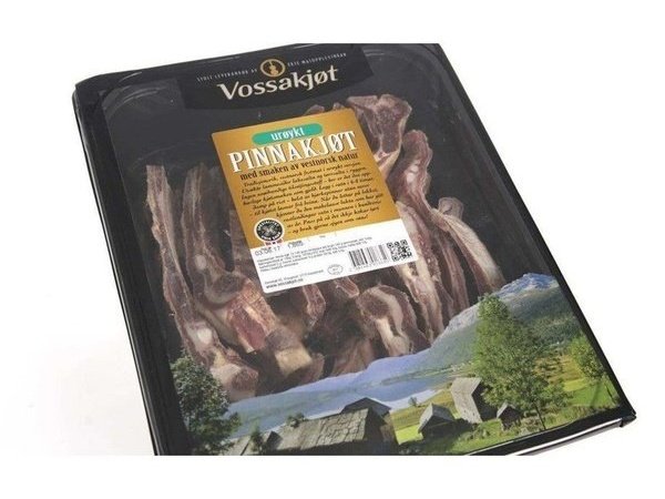 Vossakjøtt Pinnekjøtt salted / non-smoked cured lamb ca 1,8 kg (+/- 150 grams) Norwegian Foodstore
