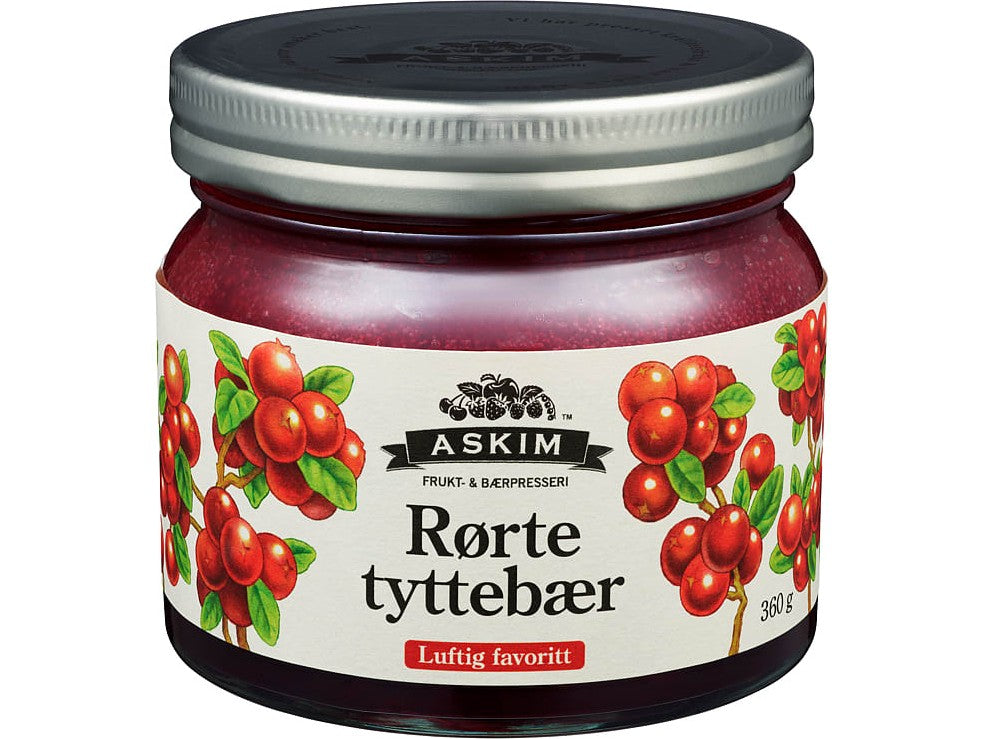 Askim Stirred Lingonberries 360g Norwegian Foodstore