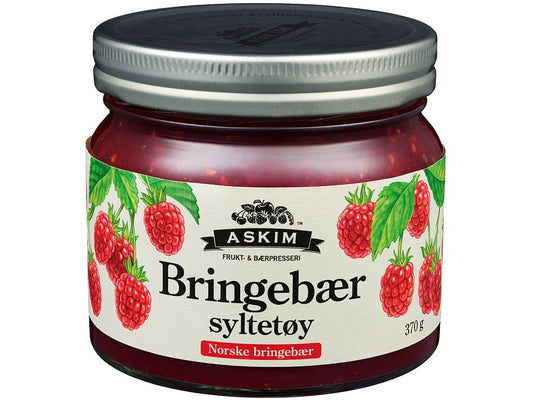 Askim Raspberry Jam 370g (jordbær syltetøy) – Norwegian Foodstore