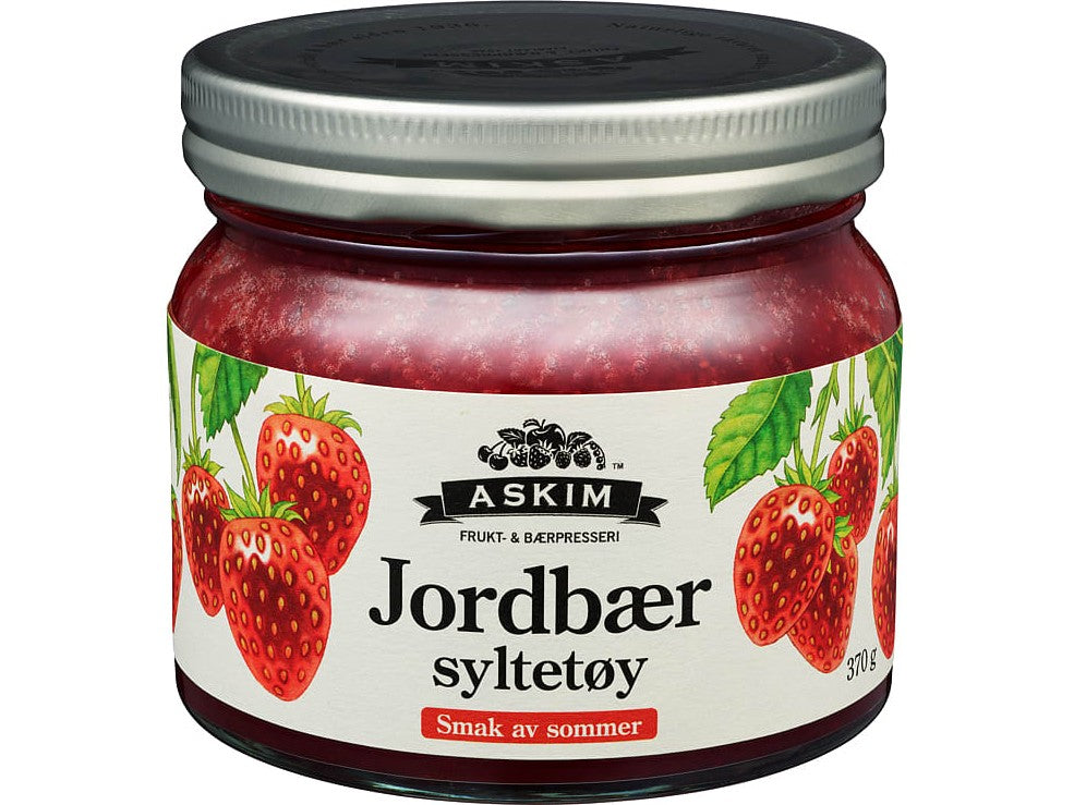 Askim Strawberry Jam 370g (jordbær syltetøy) – Norwegian Foodstore