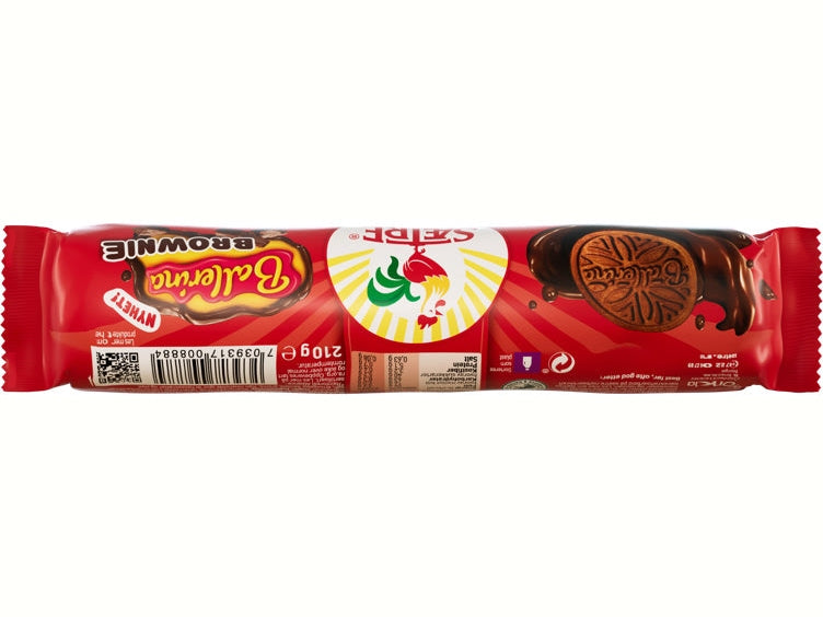 Ballerina brownie biscuit (kjeks) 210g – authentic Norwegian cookies from Norway with fast worldwide shipping
