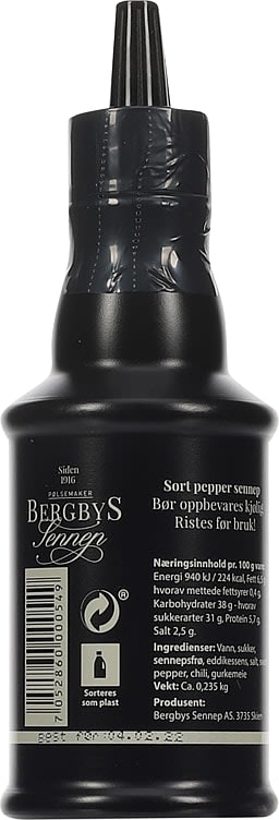 Bergbys Black pepper 235 grams (Svartpepper)