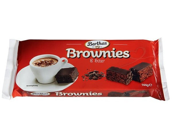 Berthas brownies bites pastry 8 bites 144 grams Norwegian Foodstore