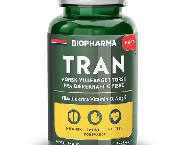 Biopharma Tran Omega-3 - 144 capsules Norwegian Foodstore